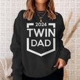 Twin Dad Est 2024 Twin Dad To Be New Daddy Iii Sweatshirt Gifts for Her