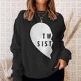 Twin Sisters Heart Half Matching Set 1 Of 2 Sweatshirt Gifts for Her