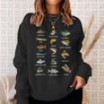 Types Of Freshwater Fish Species Fishing Fisherman Anglers Sweatshirt Gifts for Her