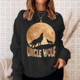 Uncle Wolf Happy Father's Day Matching Wolf Lover Sweatshirt Gifts for Her