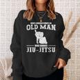 Never Underestimate An Old Man Jiu Jitsu Sports Men Sweatshirt Gifts for Her