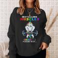 Unicorn Installing Muscles Please Wait Gym Sweatshirt Gifts for Her