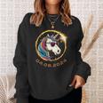Unicorn With Sunglasses Total Solar Eclipse 2024 Sweatshirt Gifts for Her
