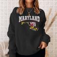 Us Citizen Proud America State Flag Land Map Maryland Sweatshirt Gifts for Her