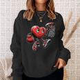 Valentine's Day Heart Basketball Team Player Sweatshirt Gifts for Her
