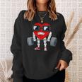 Valentines Day Heart Weightlifting Deadlift Fitness Sweatshirt Gifts for Her