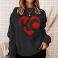 Valentines Day Kansas City Heart I Love Kc Women's Top Sweatshirt Gifts for Her