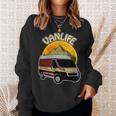Vanlife Abenteuer Camping Sweatshirt, Bergsonnenuntergang Design Geschenke für Sie