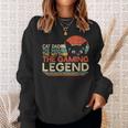 Video Game Player Cat Dad Man Myth Gaming Legend Gamer Sweatshirt Gifts for Her