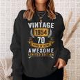Vintage 1954 Made In 1954 70 Years Old 70Th Birthday Sweatshirt Gifts for Her