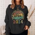 Vintage Awesome Since April 2014 10Th Birthday For Boy Sweatshirt Gifts for Her