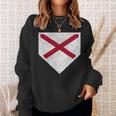 Vintage Baseball Home Plate With Alabama State Flag Sweatshirt Gifts for Her
