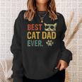 Vintage Best Cat Dad Ever Cat Daddy Sweatshirt Gifts for Her