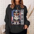 Vintage Best Dog Dad Ever Australian Shepherd Fathers Day Sweatshirt Gifts for Her