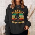 Vintage Bigfoot Stole My Weed 420 Marijuana Men Sweatshirt Gifts for Her