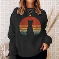 Vintage Cat Lover Retro Style Black Kitty Cats Sweatshirt Gifts for Her