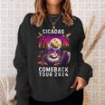 Vintage Cat Selfie With Cicada Comeback Summer Tour 2024 Sweatshirt Gifts for Her