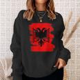 Vintage Distressed Albania Country Albanian Flag Sweatshirt Gifts for Her