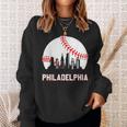 Vintage Distressed Philly Baseball Lovers Sweatshirt Gifts for Her