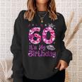 Vintage Happy 60 It's My Birthday Crown Lips 60Th Birthday Sweatshirt Gifts for Her