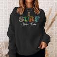 Vintage Lima Peru Surfer Beach Lover Surfing Ride The Waves Sweatshirt Gifts for Her