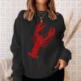 Vintage Lobster Print Red LobsterSweatshirt Gifts for Her