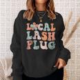 Vintage Local Lash Plug Lash Artist Lash Tech Eyelash Sweatshirt Gifts for Her