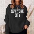 Vintage New York City Retro Distressed Text Nyc Sweatshirt Gifts for Her