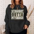 Vintage Pittsburgh Straight Outta Pittsburgh Hometown Pride Sweatshirt Gifts for Her