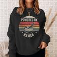 Vintage Powered By Ramen Japanese Love Anime Noodles Foodie Sweatshirt Gifts for Her