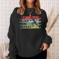 Vintage Retro Eat Sleep Run Repeat Running Runner Sweatshirt Gifts for Her