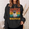 Vintage Retro Siamese Whisperer Cat Sunglasses Lover Sweatshirt Gifts for Her