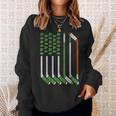 Vintage St Patrick Day Ice Hockey American Flag Saint Pattys Sweatshirt Gifts for Her
