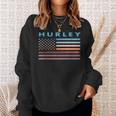 Vintage Sunset American Flag Hurley Virginia Sweatshirt Gifts for Her