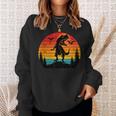 Vintage T-Rex Dinosaurier März Retro Sonnenuntergang Dinosaurier Sweatshirt Geschenke für Sie