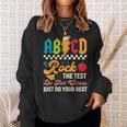 Vintage Testing Abcd Rock The Test Day Teachers Students Sweatshirt Gifts for Her