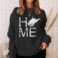 Vintage West Virginia Home Wv State Map In Place Of O Sweatshirt Gifts for Her