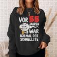 Vor 55 Jahren War Ich Mal Der Schnellste 55Th Birthday Man Sweatshirt Geschenke für Sie