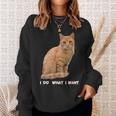 I Do What I Want Orange Tabby Cat Lovers Sweatshirt Gifts for Her