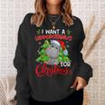 I Want A Hippopotamus For Christmas Hippo Santa Xmas Pajama Sweatshirt Gifts for Her