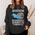 Warning May Spontaneously Talk About Car Parts Sweatshirt Gifts for Her