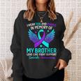 I Wear Teal And Purple For My Brother Suicide Prevention Sweatshirt Gifts for Her