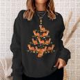 Weasel Lover Xmas Matching Santa Weasel Christmas Tree Sweatshirt Gifts for Her
