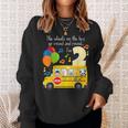 The Wheels On The Bus 2Nd Birthday 2 Yrs Old Family Matching Sweatshirt Gifts for Her