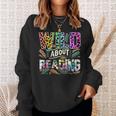 Wild About Reading Books Library Day Bookworm Leoparard Sweatshirt Gifts for Her