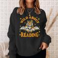 Wild About Reading Tiger For Teachers & Students Sweatshirt Gifts for Her