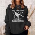 Will Dancing For Race Car Parts Dirt Track Racing Stock Sweatshirt Gifts for Her