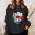 Wine Lover Drinkers Graphic Paint And Sip Party Drinking Sweatshirt Gifts for Her