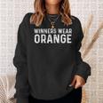 Winners Wear Orange Color War Camp Team Game Competition Sweatshirt Gifts for Her