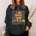 Word Cloud Puzzle Piece Inspirational Autism Awareness Sweatshirt Gifts for Her